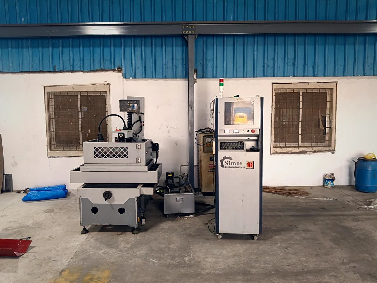 Our Simos CNC machine on the shop floor